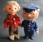 Preview: Blund Sandmännchen Puppen Ost und West Deutschland 1970 zwei Figuren (4650)